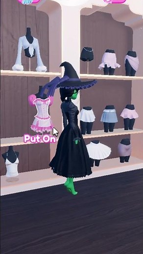 Elphaba Tutorial DTI 𝐍𝐎𝐍 𝐕𝐈𝐏! #dresstoimpress #dti #dtioutfits #wicked #wickedmusical #elphaba