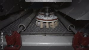 Woodworking with mechanical brushes. Demonstration of working equipment. Work electric machine with brushes that rotate and polish.1920X1080 Full Hd.