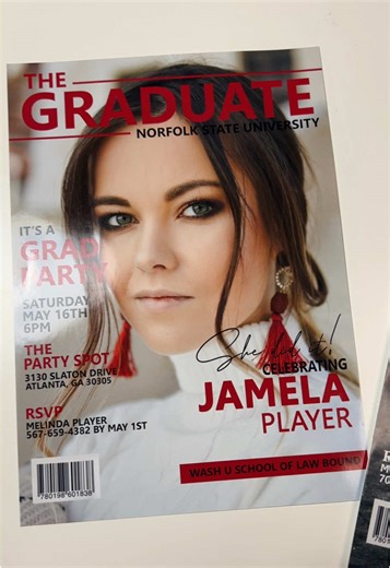 Graduation Magazine Cover Invitations for Class of 2025