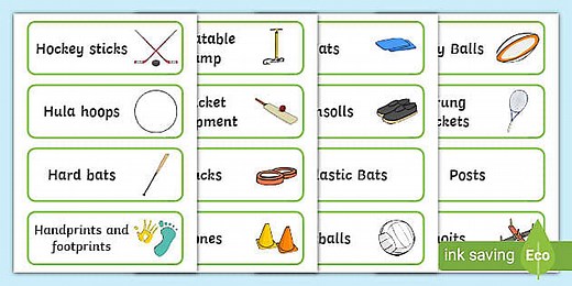 Editable PE Labels for Sports Equipment