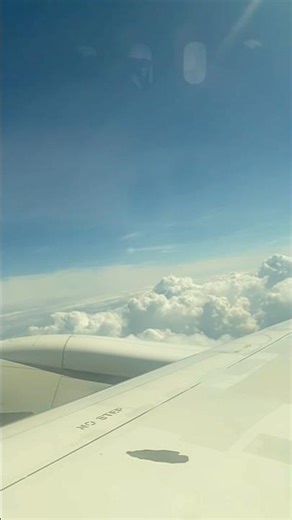 Flying Over Clouds: Stunning Aerial Views ☁️🩵 #AboveTheClouds #PeacefulVibes #travelgoals