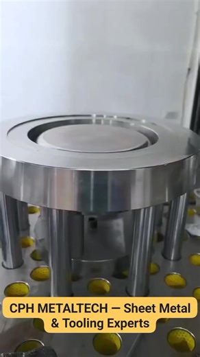 Sheet Metal Component Manufacturing ka real-time industrial process. Press Machine Stroke, Tonnage Capacity, Feeder Alignment, Punch–Die Clearance, Burr Control & Tolerance Management clearly visible hain. Tool Room workflow: Die Fitting, Jig Accuracy, Material Grade (CR/HR), Thickness Gauge, Shearing Precision aur Final QC Inspection ka practical demo. Process ensures High Precision, Dimensional Accuracy & Consistent Production Output. Credits to Original Creator. CPH METALTECH Mfrs. of Sheet M