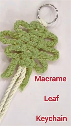 DIY Macrame Leaf Keychain 🌿 | Satisfying Knots