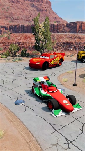 Big & Small Cars vs 3 Bollards | BeamNG.Drive #beamngdrive #lightningmcqueen #cars #automobile