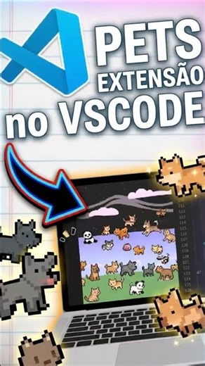 Como ter SEUS PETS no VS Code! 🐶💻 (Passo a passo) #shorts