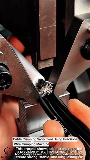 Cable Crimping Work Tool Using Precision Wire Crimping Machine #worktool
