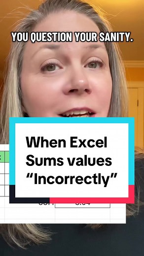 If excel seems to be adding your numbers together incorrectly always being just a few cents off this is probably the reason why … trailing decimal places that are hidden by cell formatting. #excel #exceltips #exceltutorial
