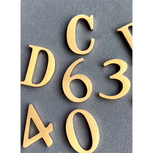 Custom Brass House Number, Metal Sign, Digital House Number, Solid Brass Letters, Letter Sign, Personalized Home Commercial Decor Art Sign - Etsy