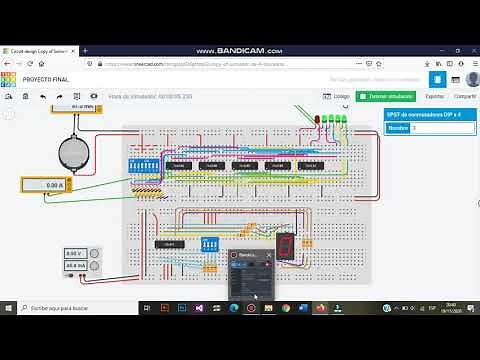 SUMADOR Y RESTADOR DE 4 BITS EN TINKERCAD /PROYECTO FINAL MATEMATICA DISCRETA