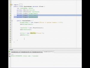 Java GUI Tutorial 6 - Random number game (Part 1)