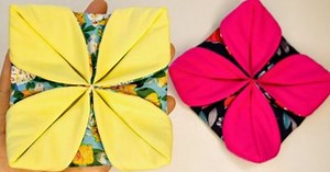 Very Easy Flower Fabric Coasters Sewing Tutorial