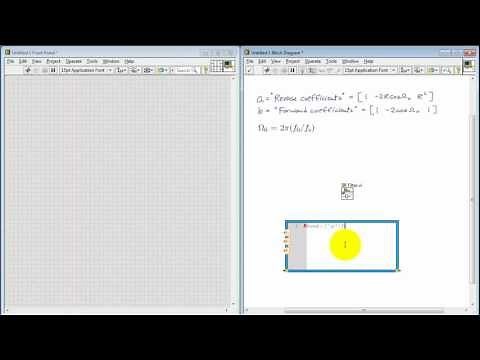 NI LabVIEW: Implement H(z) as a digital filter