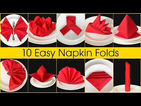 10 Easy Napkin Folds