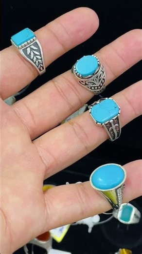 Italian Style Turquoise Stone Rings 💙 | Elegant Handmade Jewelry Design