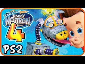 Jimmy Neutron Boy Genius Walkthrough Part 4 (PS2, Gamecube) Level 4 - Asteroid Interior 100%