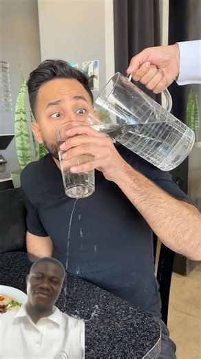 When the waiter keeps refilling ur water #shorts #fyp #shortvideo #newyoutuber #youtuberlife #best