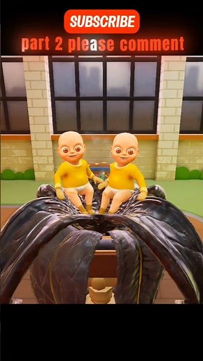 DOUBLE DEMONS! 😱👶 Two Yellow Babies Attacked Me Together! Can I Survive? #Shorts #Horror #Viralbaby