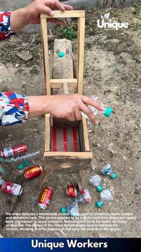 Homemade Crusher: Crushing Plastic Bottles and Aluminum Cans