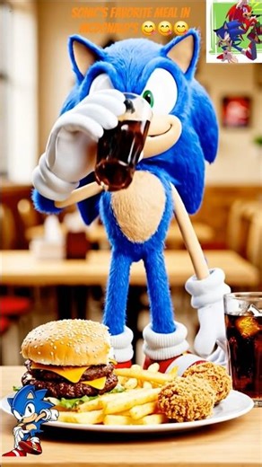Sonic Eating Fast Food in real life #ai #sonicai #sonicgame #mcdonalds #happymeal #2025 #asmr 🤩🤩🤩🤩🤩🤩