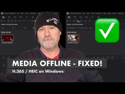 Fix DaVinci Resolve Media Offline Error on Windows HEVC H.265 & HEIC Files