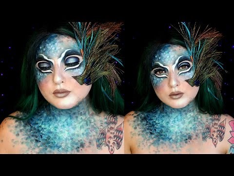 Avant Garde Peacock Lady Halloween Makeup Tutorial | Jordan Hanz