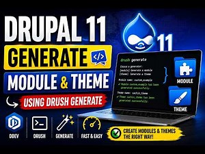 Build a Logistics Website in Drupal 11 | Generate Module & Theme Using Drush | Step-by-Step (2026)