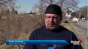 An Alberta Sheriff highway patrol officer from Calgary is about to start an eight-month journey walking across Canada. He suffered a post-traumatic stress injury on the job and wants to make sure other first responders get the help they need. READ MORE: https://globalnews.ca/news/8718330/alberta-sheriff-ptsd-walk-across-canada/ | Global Calgary