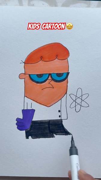 Easy Cartoon Drawing ✍️ for kids #forkids #kids #kidsdrawing #kidsart #cartoon #shorts