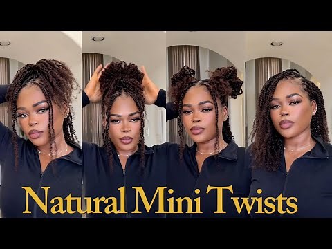 Fluffy Human Hair Mini Twists | Detailed Step By Step Tutorial
