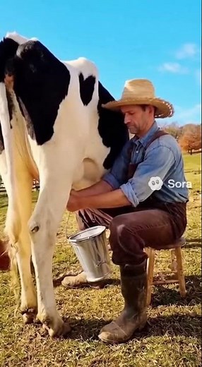 Cow Kicks and Runs Away While Being Milked | Funny Farm Moment”