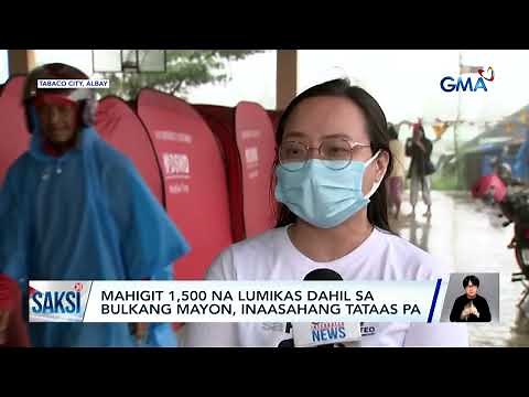 More than 1,500 residents evacuated from Mayon Volcano danger zone | Saksi