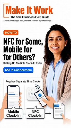 Can Connecteam require some users to clock in with NFC and others with mobile?