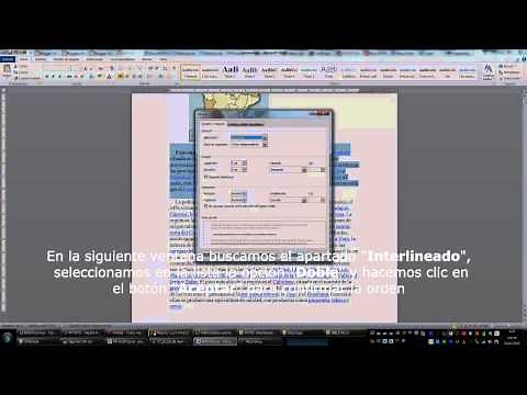 Aplicar interlineado doble a un texto en WORD