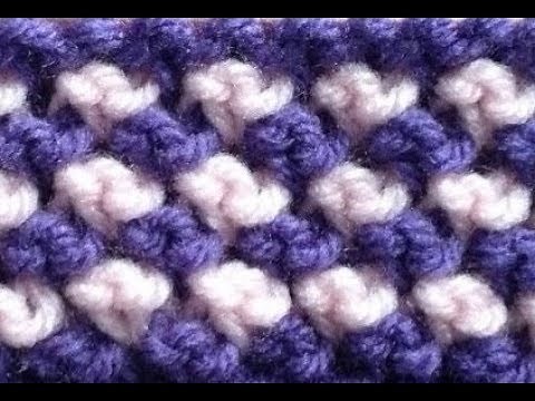 How to Knit Two Color Bee Stitch Pattern #56│by ThePatternFamily