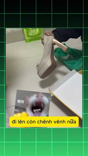 The shoes are crooked and wobbly.