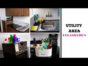 Utility Area Organization - Laundry And Utensils Cleaning Area