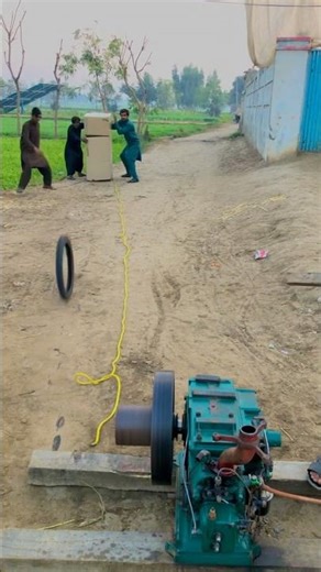 New tyre 🛞 diesel engine starting with technology😱😱😱