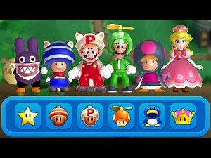 New Super Mario Bros. U Deluxe - All Character Power-Up Suits