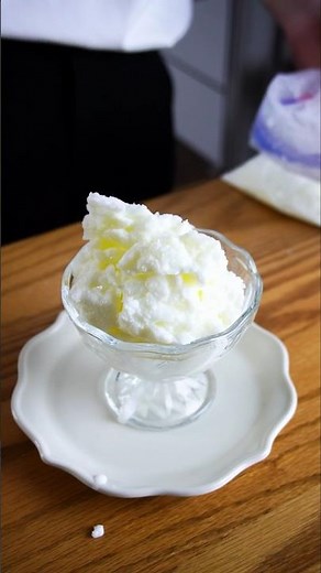 材料2つ！袋で作るミルクかき氷の作り方！#food