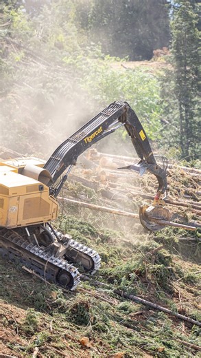Ryer Becker on Instagram: "Winch assist shovel logging with specialized, leveling equipment proves a highly capable and productive means for timber extraction in the steep, broken topography of Idaho. - The Tigercat LSX870D here is tethered to a Falcon Forestry Equipment base machine, providing added stability and traction in broken, steep terrain. The LSX870’s leveling cab, long track frame, and oversized grapple are key to this machine’s effectiveness. #logging #loggingequipment #loggingindust