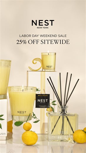 87K views · 19 reactions | Our award-winning wellness scent is 25% off for a limited time. Save on Sunlit Yuzu & Neroli and more with code SUMMER25. | NEST New York | Facebook