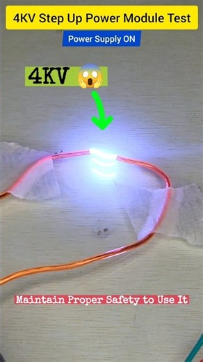 4KV step up power module test 🔥 Maintain proper safety to use it ✅#CircuitStories #electronics