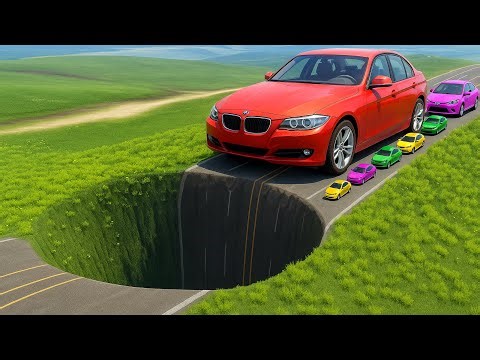 🔴 Small to Big Cars vs GIANT PIT X SQUARE PIT [BEST MOMENTS] 🔥💥 – BeamNG.drive | Impala BeamNG