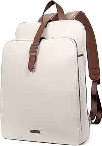 CLUCI Leather Backpack for Women, 15.6 inch Laptop Bag, Large Genuine Work Backpack Travel Back