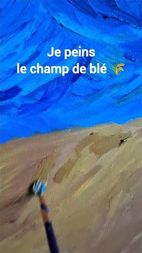Coucher de Soleil sur Champ de Blé - Peinture à l’Huile au pinceau 🎨