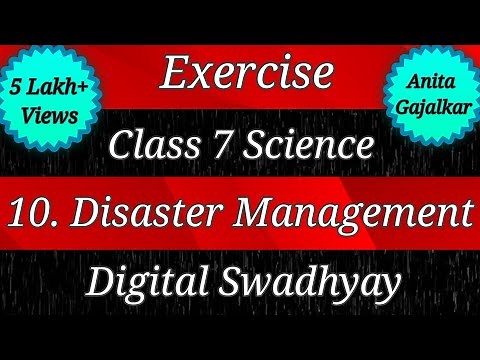 Exercise class 7 science chapter 10 disaster management।Std 7 science lesson 10। Disaster management