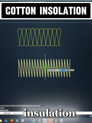 How to Draw Cotton Insulation in AutoCAD Fast ⚡ #autocadshorts