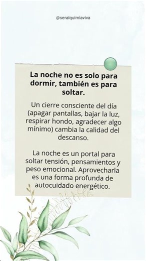 La noche no es solo para dormir, también es para soltar.