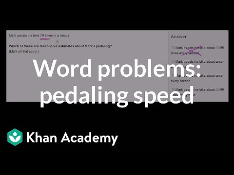 Multiplication, division word problems: pedaling how fast? | Arithmetic | Khan Academy