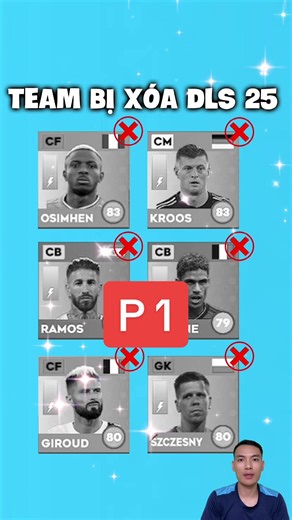 Thông tin cầu thủ bị xóa trong trò chơi DLS 25